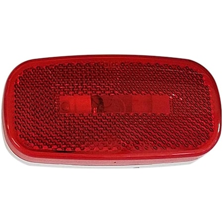 Peterson Incandescent Oblong 407 Length x 204 Width x 109 Height Red Lens Single V108WR